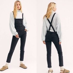 FREE PEOPLE Denim Black Jeans Overalls 27